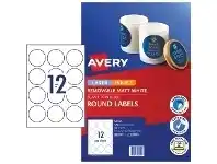 Officeworks Avery 12UP Removable Round Labels White 10 Sheets offer