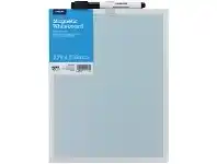 Officeworks J.Burrows Magnetic Aluminium Whiteboard 215 x 279mm Blue offer