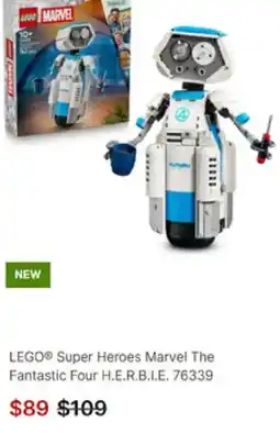 Target LEGO Super Heroes Marvel The Fantastic Four H.E.R.B.I.E. offer