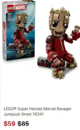 Target LEGO Super Heroes Marvel Ravager Jumpsuit Groot offer