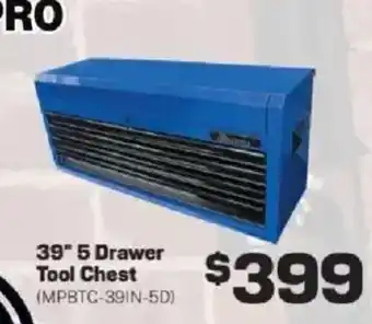 Pro 39" 5 Drawer Tool Chest