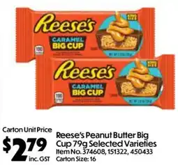C-Store Distribution Reese's Peanut Butter Big Cup offer