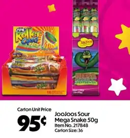 C-Store Distribution JooJoo Sour Mega Snake offer