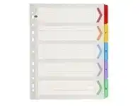 Officeworks Marbig A4 Extra Wide Reinforced Manilla Divider 1-5 Tab offer