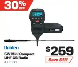 Repco Uniden 5W Mini Compact UHF CB Radio offer