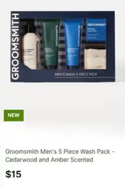 Target Groomsmith Men's 5 Piece Wash Pack - Cedarwood and Amber Scented offer