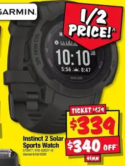 JB Hi-Fi Garmin Instinct 2 Solar Sports Watch offer
