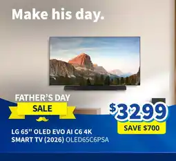 Bi-Rite LG 65" OLED EVO AI C6 4K SMART TV offer
