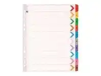 Officeworks Marbig A4 Extra Wide Reinforced Manilla Divider 1-10 Tab offer