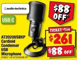 JB Hi-Fi audio-technica AT2020USBXP Cardioid Condenser USB Microphone offer