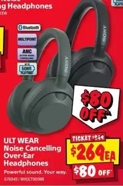 JB Hi-Fi Sony Ult Wear Noise Cancelling Over-Ear Headphones offer