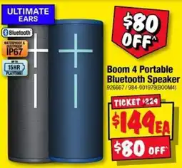 JB Hi-Fi Ultimate Ears Boom 4 Portable Bluetooth Speaker offer