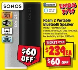 JB Hi-Fi Sonos Roam 2 Portable Bluetooth Speaker offer