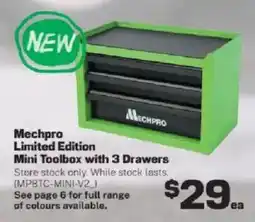 Repco Mechpro Limited Edition Mini Toolbox with 3 Drawers offer