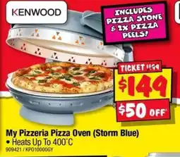 JB Hi-Fi Kenwood My Pizzeria Pizza Oven (Storm Blue) offer
