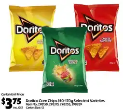 C-Store Distribution Doritos Corn Chips Selected Varieties offer