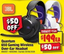 JB Hi-Fi JBL Quantum 650 Gaming Wireless Over-Ear Headset offer