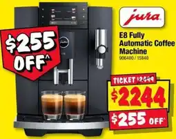 JB Hi-Fi Jura E8 Fully Automatic Coffee Machine offer