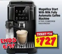 JB Hi-Fi Magnifica Start With Milk Fully Automatic Coffee Machine offer