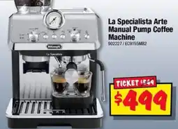 JB Hi-Fi DeLonghi La Specialista Arte Manual Pump Coffee Machine offer