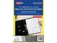 Officeworks Avery A4 Extra Wide Polypropylene Divider 1-10 Tab White offer