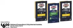 C-Store Distribution Mainland Cheese Block 250g Selected Varieties offer