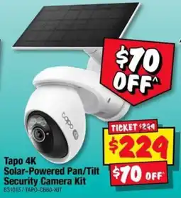 JB Hi-Fi Tapo 4K Solar-Powered Pan/Tilt Security Camera Kit offer