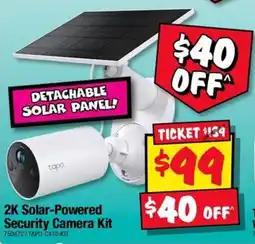 JB Hi-Fi 2K Solar-Powered Security Camera Kit offer