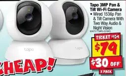 JB Hi-Fi Tapo 3MP Pan & Tilt Wi-Fi Camera offer
