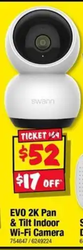 JB Hi-Fi Swann EVO 2K Pan & Tilt Indoor Wi-Fi Camera offer