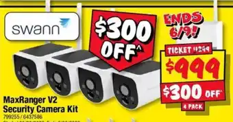 JB Hi-Fi Swann MaxRanger V2 Security Camera Kit offer