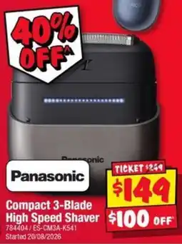 JB Hi-Fi Panasonic Compact 3-Blade High Speed Shaver offer