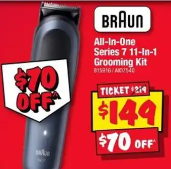 JB Hi-Fi Braun All-In-One Series 7 11-In-1 Grooming Kit offer