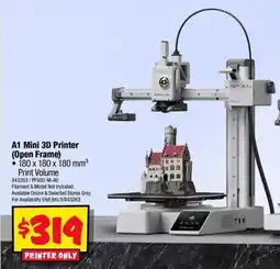 JB Hi-Fi A1 Mini 3D Printer (Open Frame) offer
