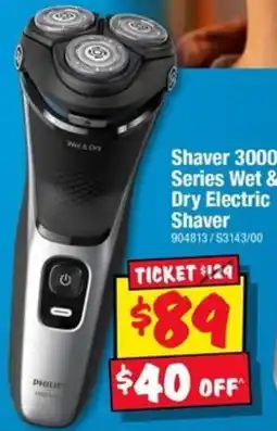 JB Hi-Fi Philips Shaver 3000 Series Wet & Dry Electric Shaver offer