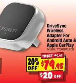 JB Hi-Fi Cygnett DriveSync Wireless Adapter For Android Auto & Apple CarPlay offer