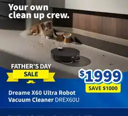 Bi-Rite Dreame X60 Ultra Robot Vacuum Cleaner DREX60U offer