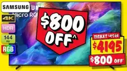 JB Hi-Fi Samsung UN Micro RG offer