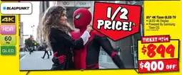 JB Hi-Fi Blaupunkt 85" 4K Tizen QLED TV offer
