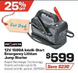 Repco Projecta 12V 1500A Intelli-Start Emergency Lithium Jump Starter offer