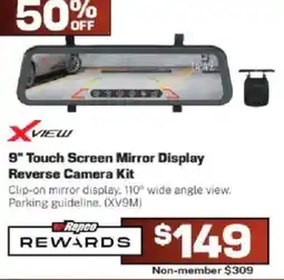 Repco Xview 9" Touch Screen Mirror Display Reverse Camera Kit offer