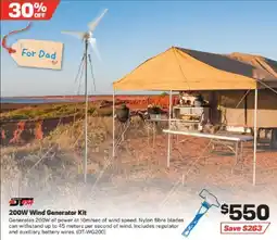 Repco 200W Wind Generator Kit offer