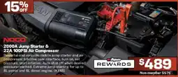Repco Noco 2000A Jump Starter & 22A 100PSI Air Compressor offer