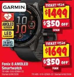 JB Hi-Fi Garmin Fenix 8 AMOLED Smartwatch offer