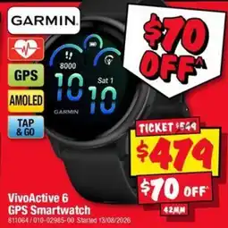 JB Hi-Fi Garmin VivoActive 6 GPS Smartwatch offer