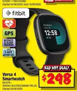 JB Hi-Fi fitbit Versa 4 Smartwatch offer