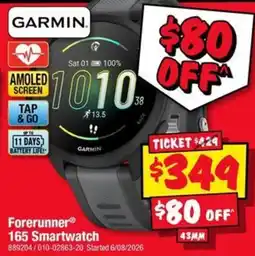 JB Hi-Fi Garmin Forerunner 165 Smartwatch offer