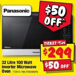JB Hi-Fi Panasonic 32 Litre 100 Watt Inverter Microwave Oven offer