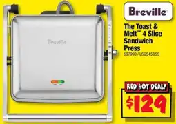 JB Hi-Fi Breville The Toast & Melt 4 Slice Sandwich Press offer