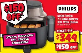 Philips 5000 Series 7.2 Litre Airfryer XXL With Steam